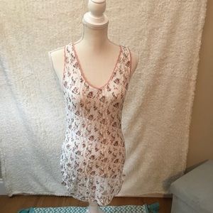 Stretchy, lace trimmed floral tank by Maurices.